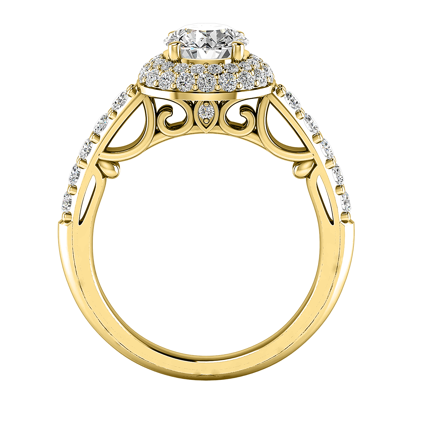 Leia Double Halo Engagement Ring